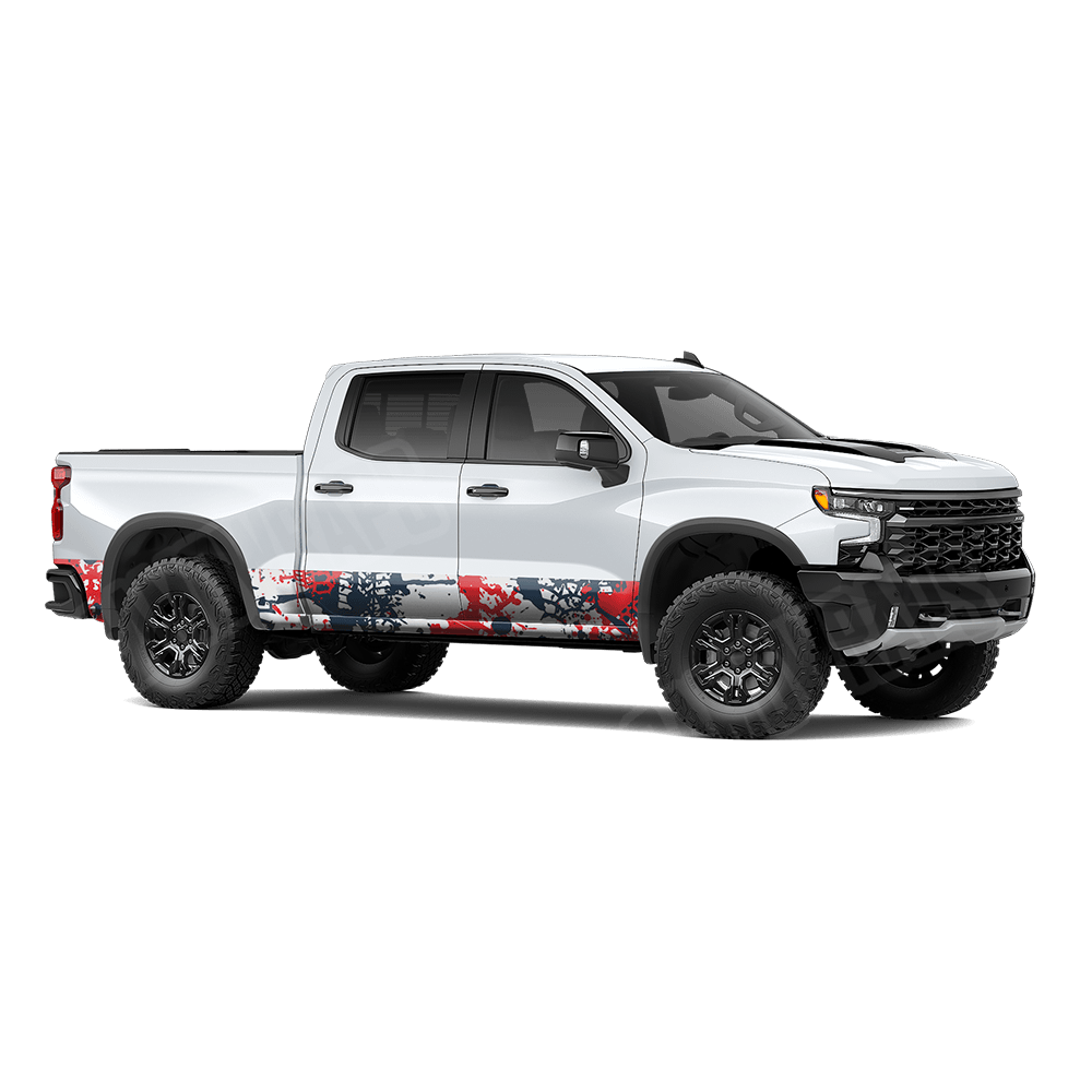 Tire Splatter America Rocker Panel Camo Vinyl Wrap