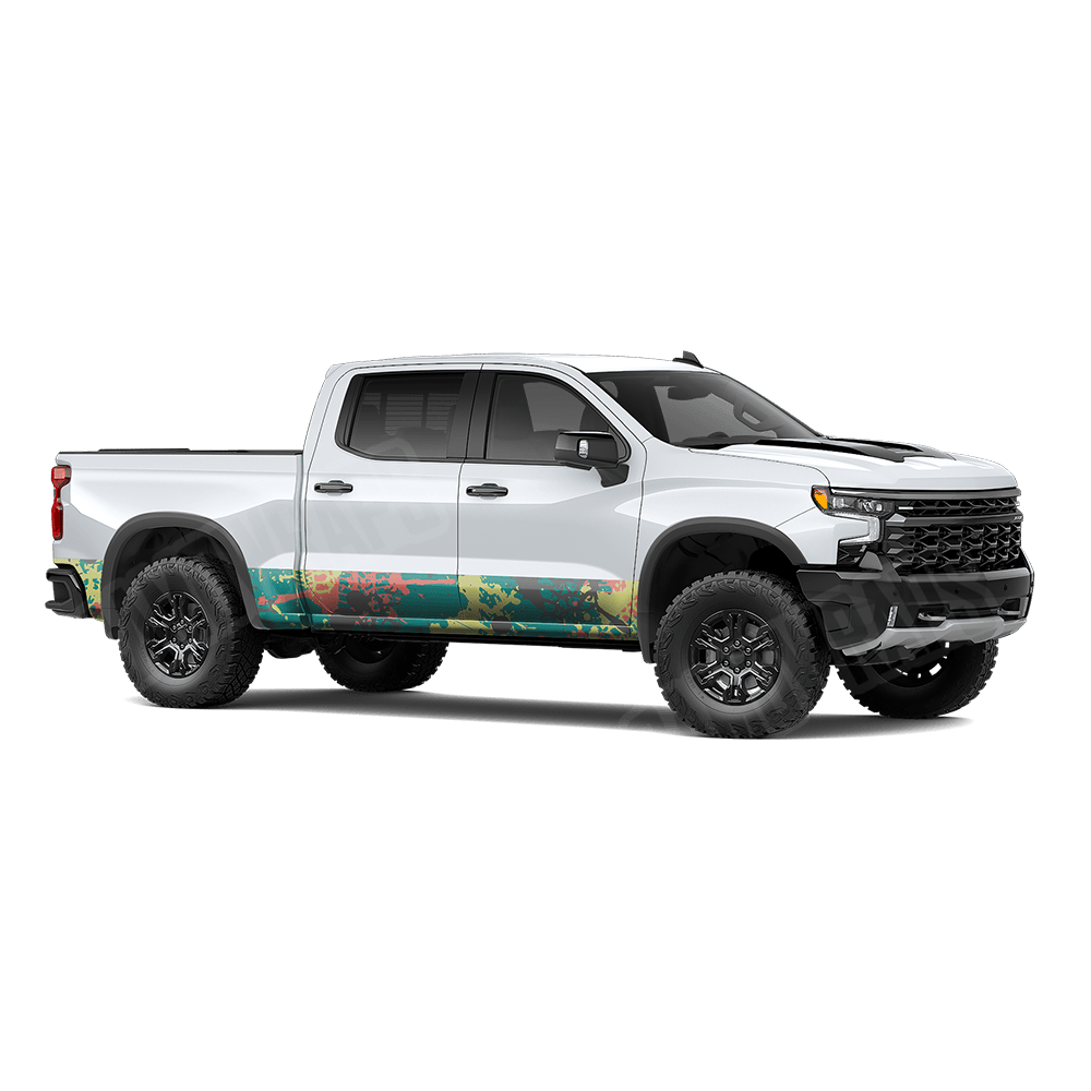 Tire Splatter Fiesta Rocker Panel Camo Vinyl Wrap