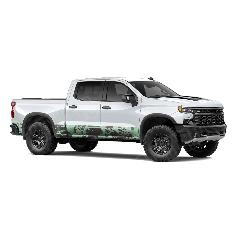 Tire Splatter Mint Chocolate Chip Rocker Panel Camo Vinyl Wrap