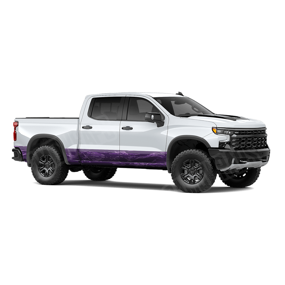 Vietnam Tiger Stripe Elite Purple Rocker Panel Camo Vinyl Wrap