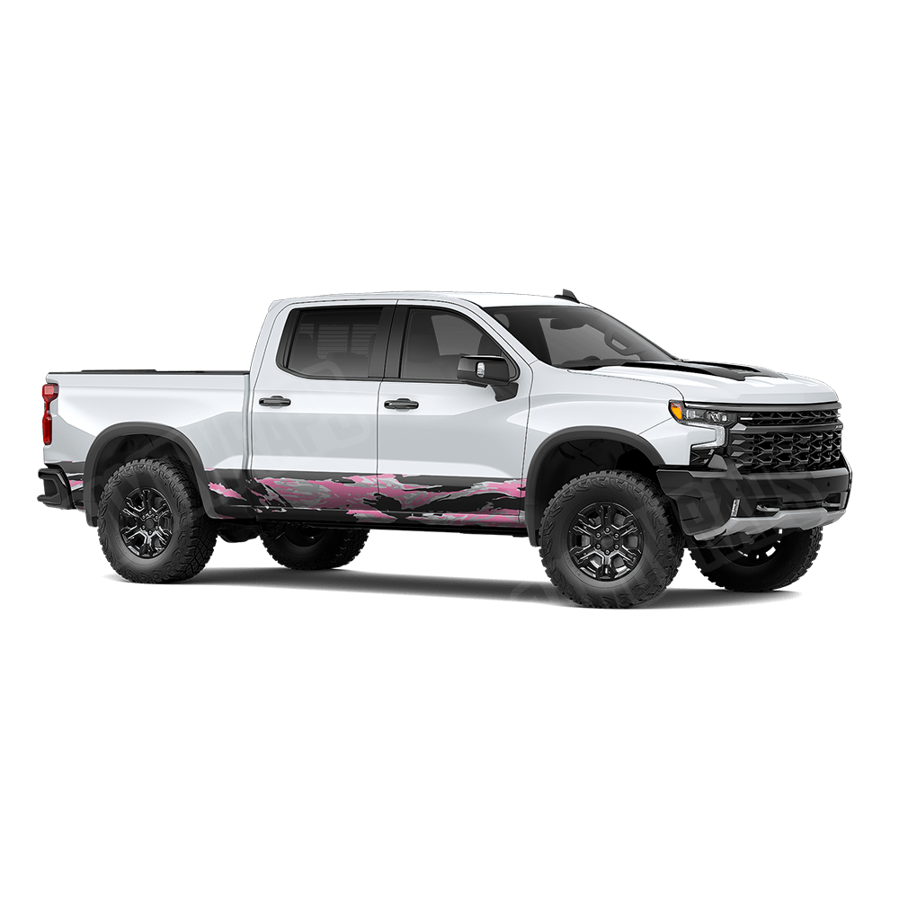 Vietnam Tiger Stripe Pink Tiger Rocker Panel Camo Vinyl Wrap