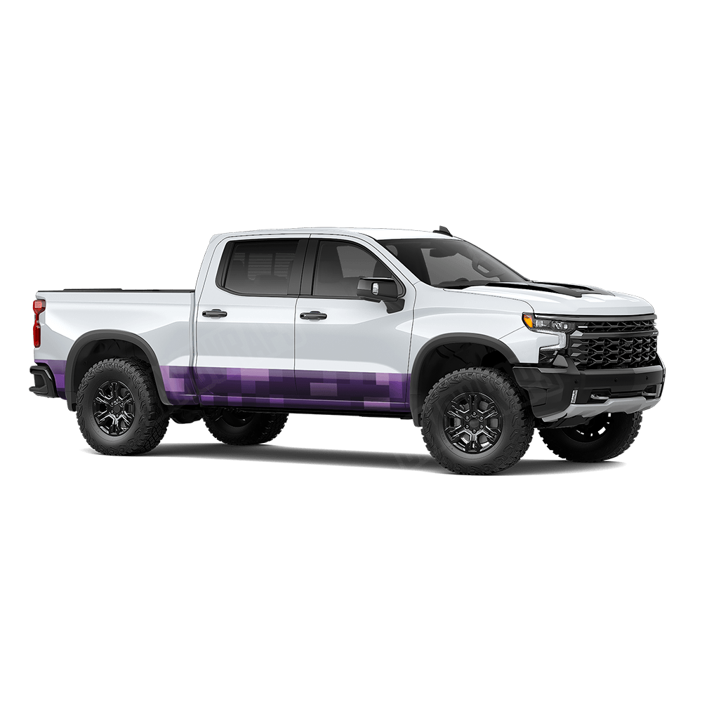 Pixel Elite Purple Rocker Panel Wraps