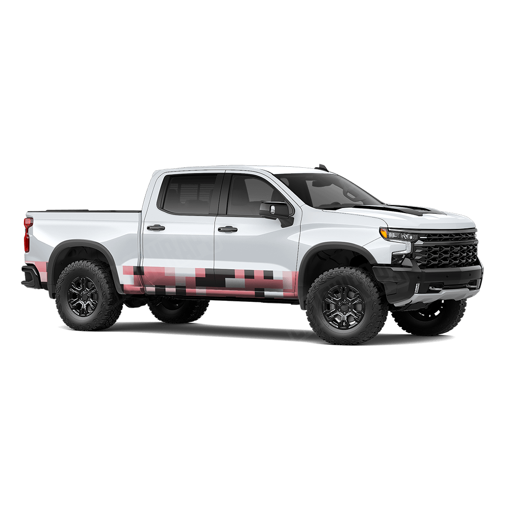 Pixel Pink Rocker Panel Wraps
