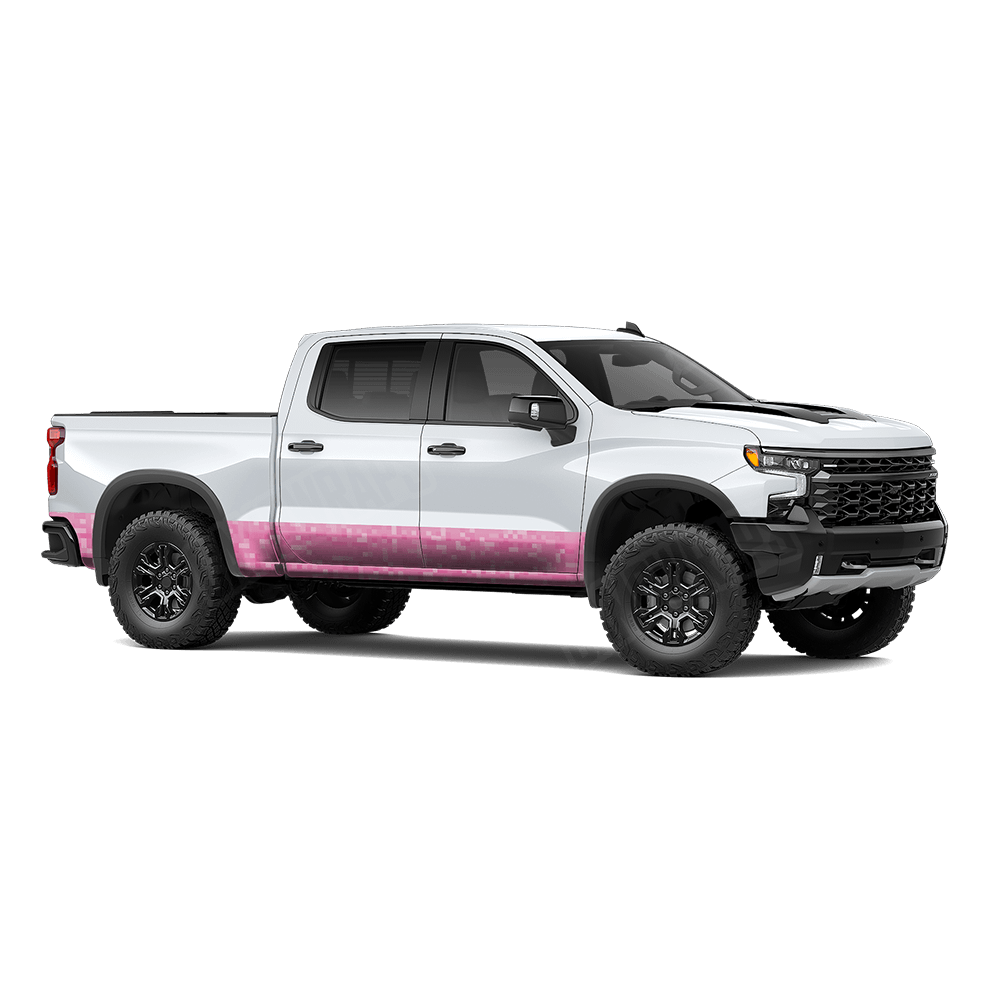 Pixel Elite Pink Rocker Panel Wraps