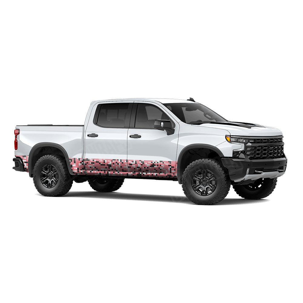 Pixel Pink Rocker Panel Wraps