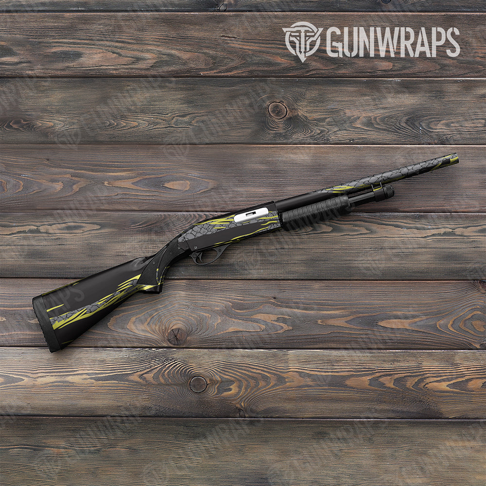 Dragonbreath Yellow Shotgun Gun Skin Vinyl Wraps