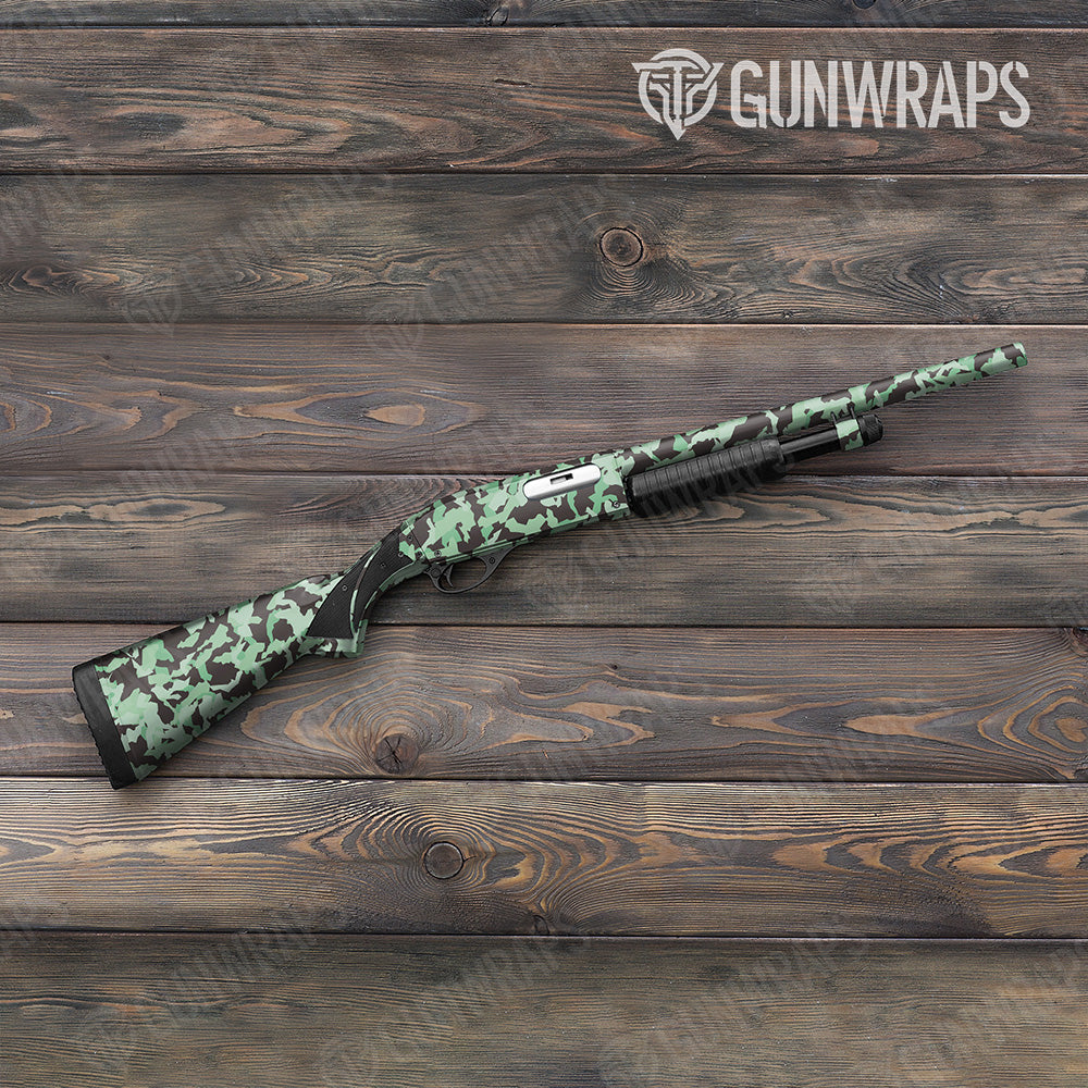 Shotgun Erratic Mint Chocolate Chip Camo Gun Skin Vinyl Wrap