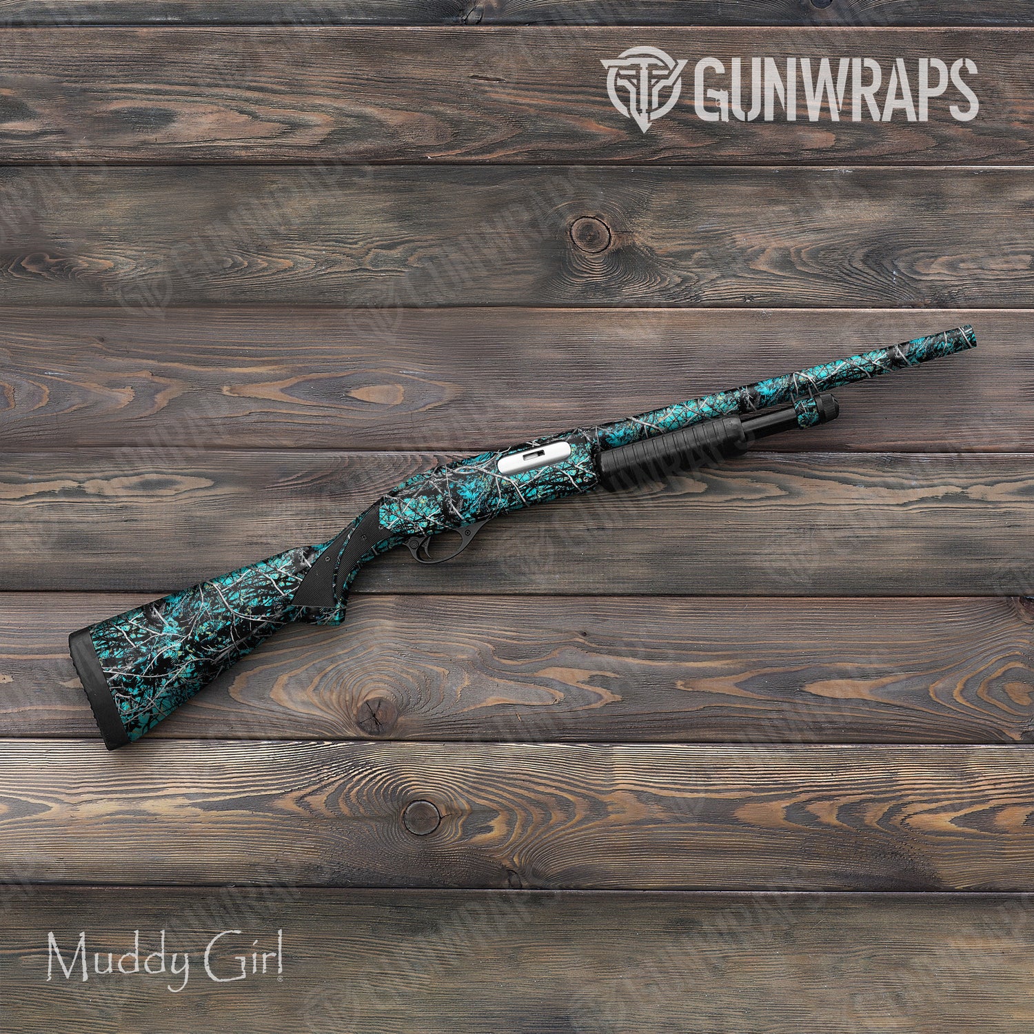 Shotgun Muddy Girl Serenity Camo Gun Skin Vinyl Wrap