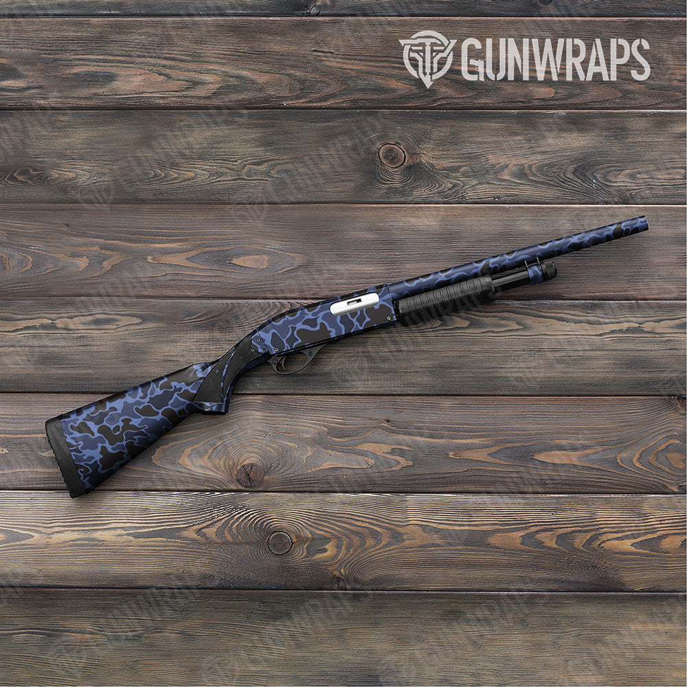Old School Duck Blue Midnight Shotgun Gun Skin Vinyl Wraps