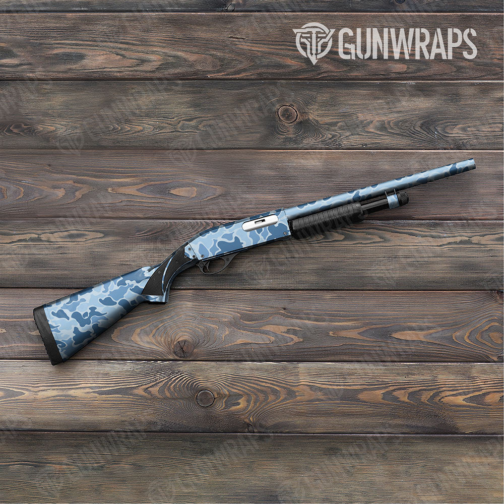 Old School Duck Cool Blue Shotgun Gun Skin Vinyl Wraps