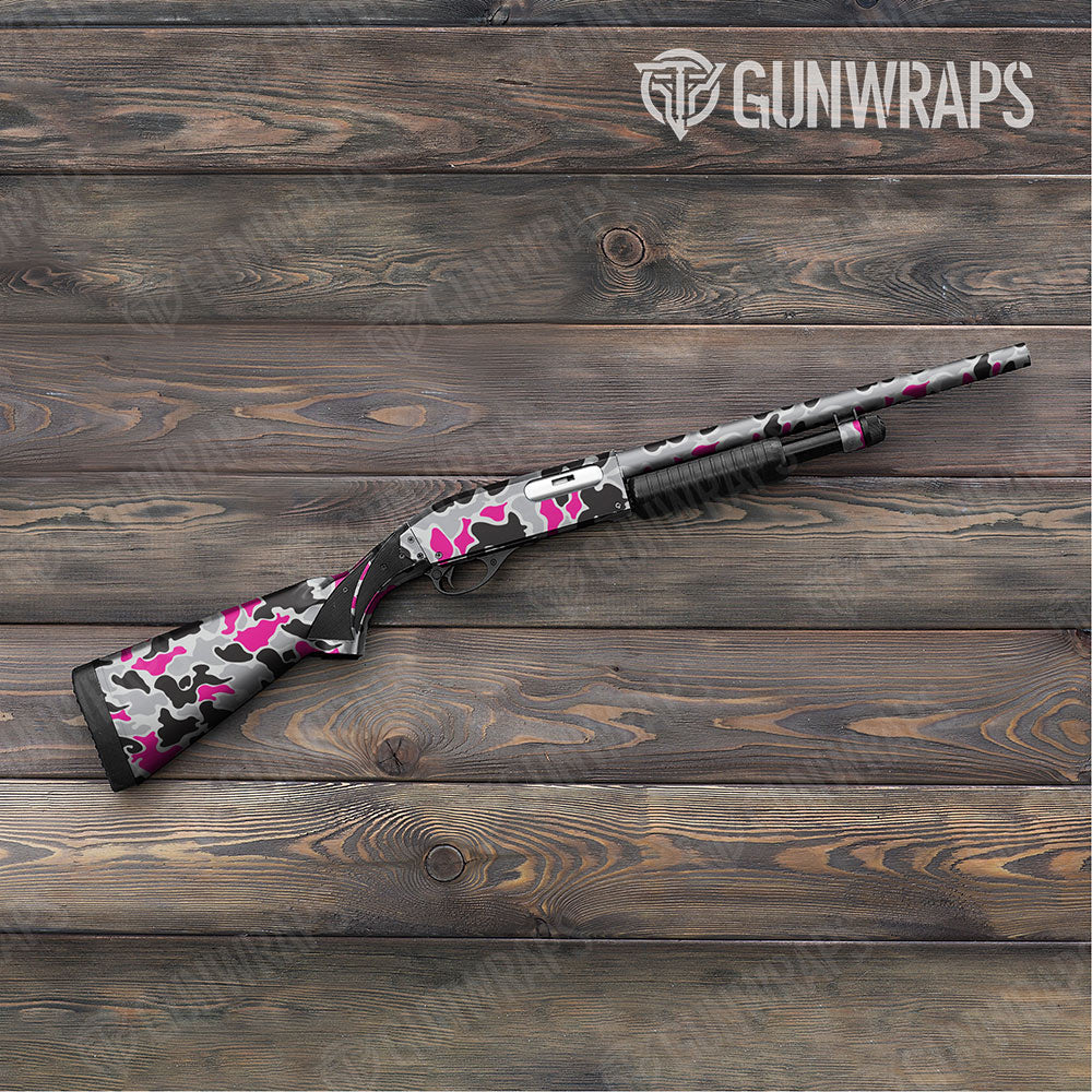 Old School Duck Magenta Tiger Shotgun Gun Skin Vinyl Wraps