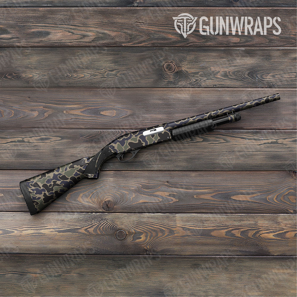 Old School Duck Militant Blue Shotgun Gun Skin Vinyl Wraps