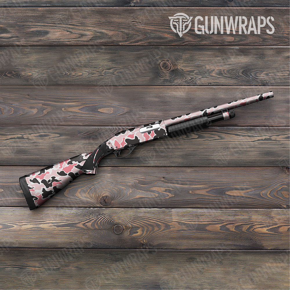 Old School Duck Pink Shotgun Gun Skin Vinyl Wraps