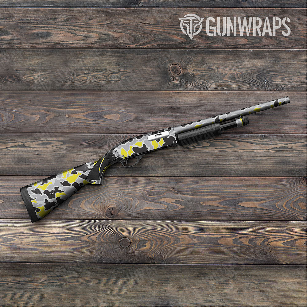 Old School Duck Yellow Tiger Shotgun Gun Skin Vinyl Wraps