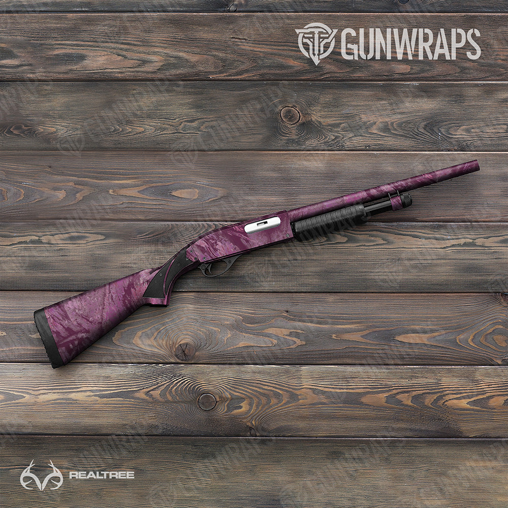 Shotgun Realtree Aspect Cranberry Camo Gun Skin Vinyl Wrap