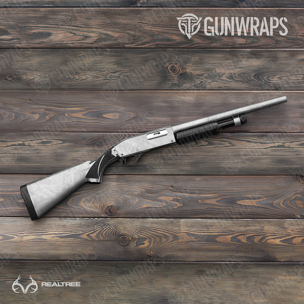 Shotgun Realtree Aspect White Out Camo Gun Skin Vinyl Wrap