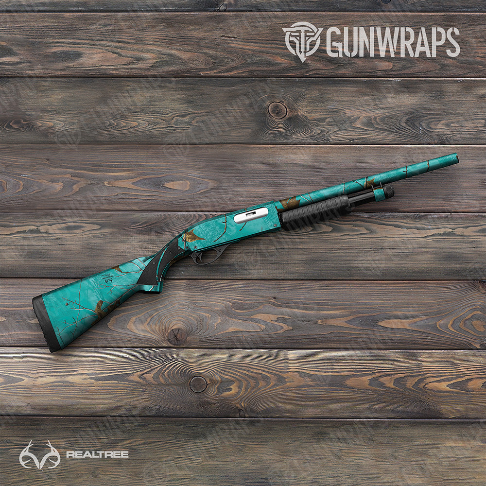 Shotgun Realtree XTRA Colors Tiffany Blue Camo Gun Skin Vinyl Wrap