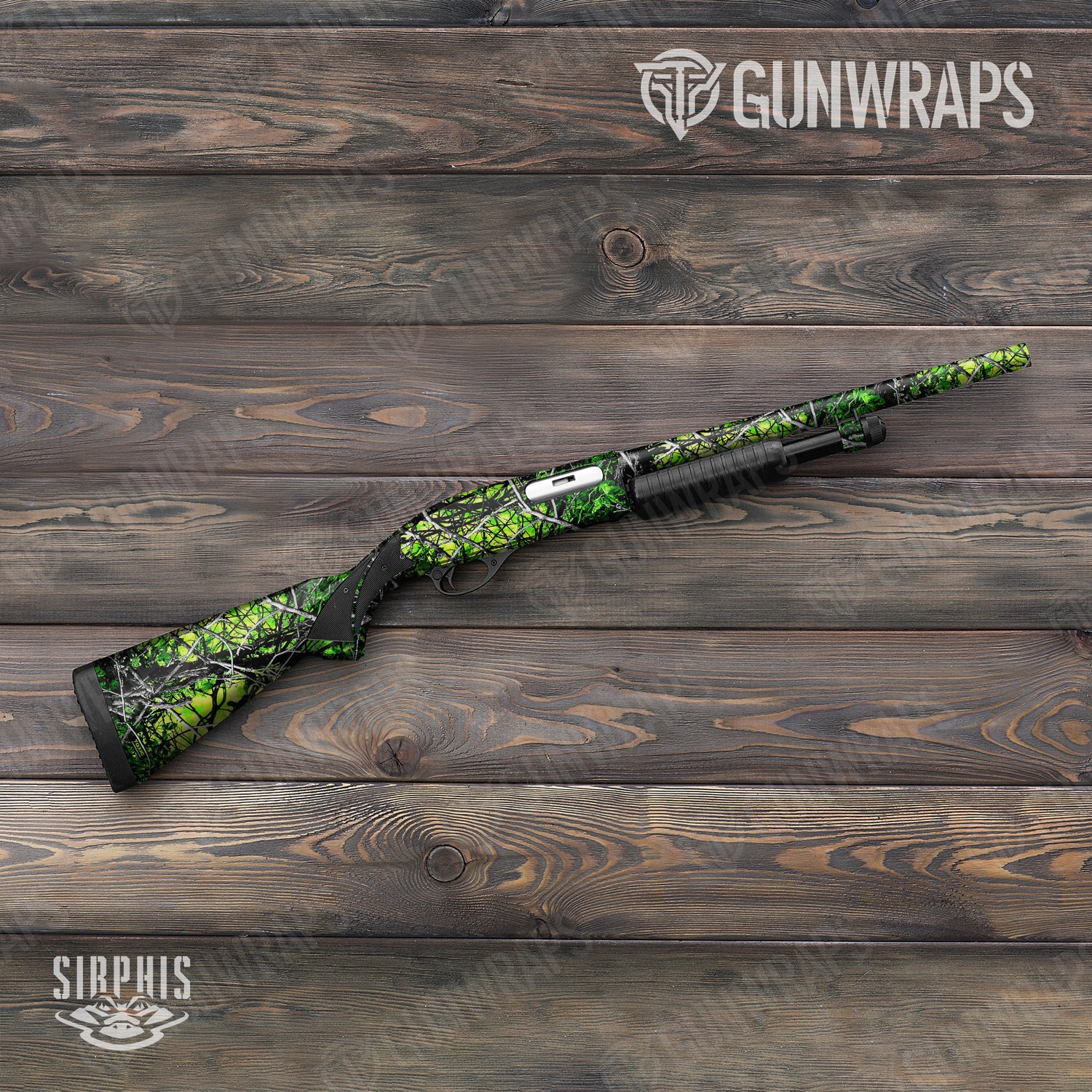 Shotgun Sirphis Toxic Camo Gun Skin Vinyl Wrap