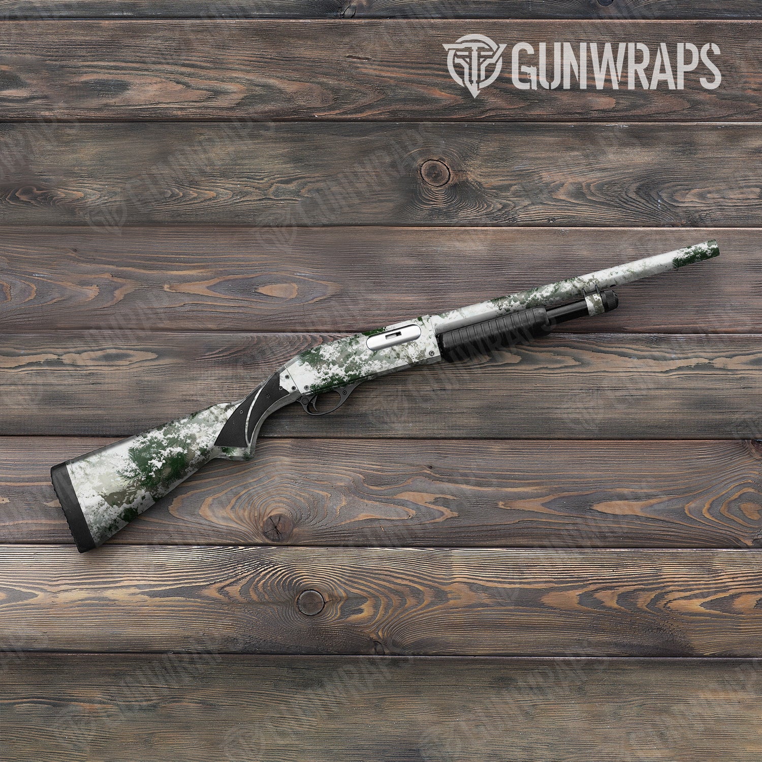 Shotgun Substrate Snow Spruce Camo Gun Skin Vinyl Wrap