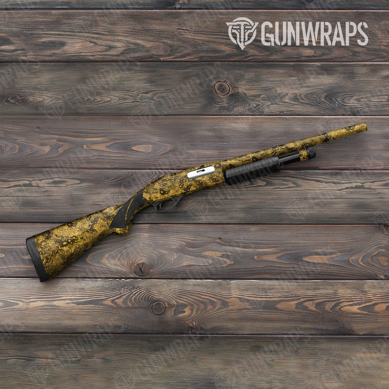 Shotgun Toadaflage Yellow Camo Gun Skin Vinyl Wrap