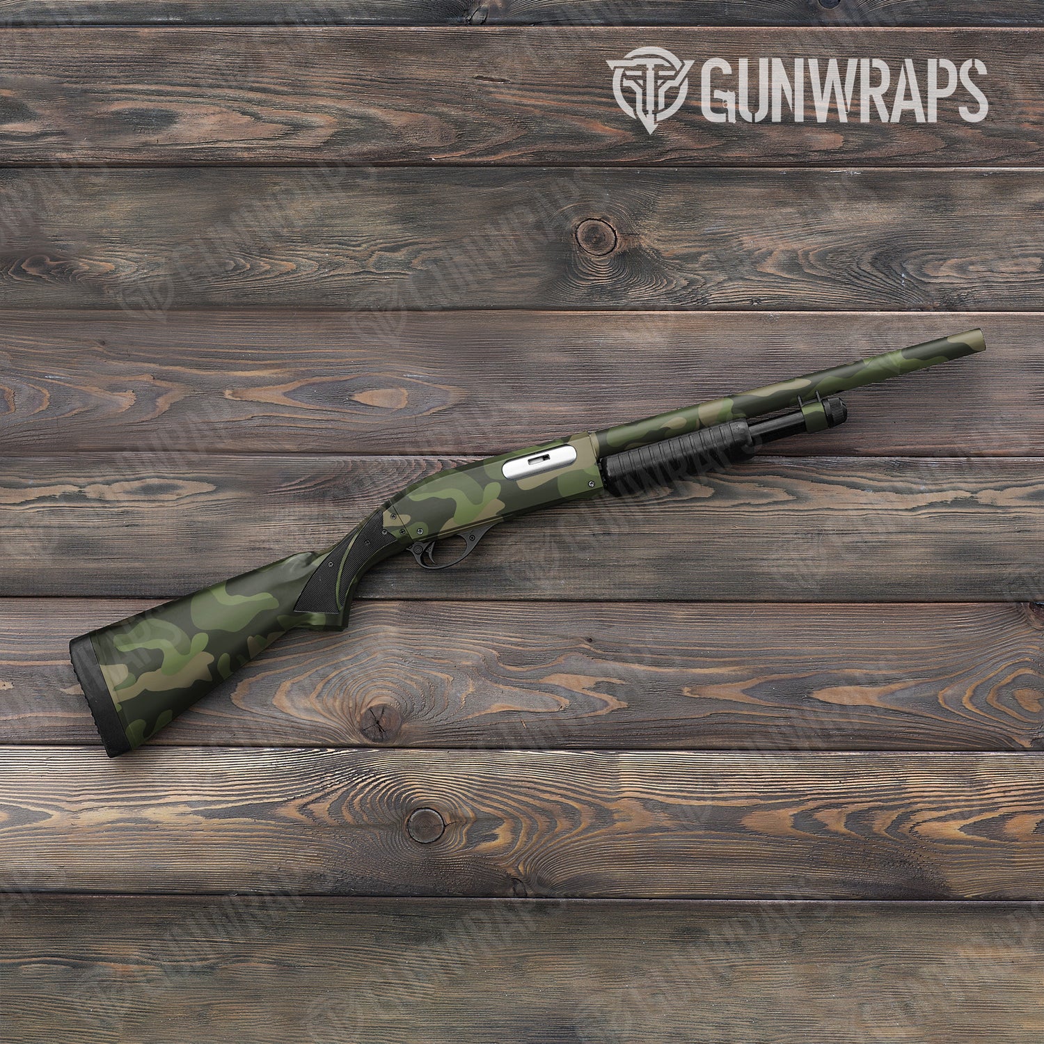 Shotgun Classic XL Army Green Camo Gun Skin Vinyl Wrap