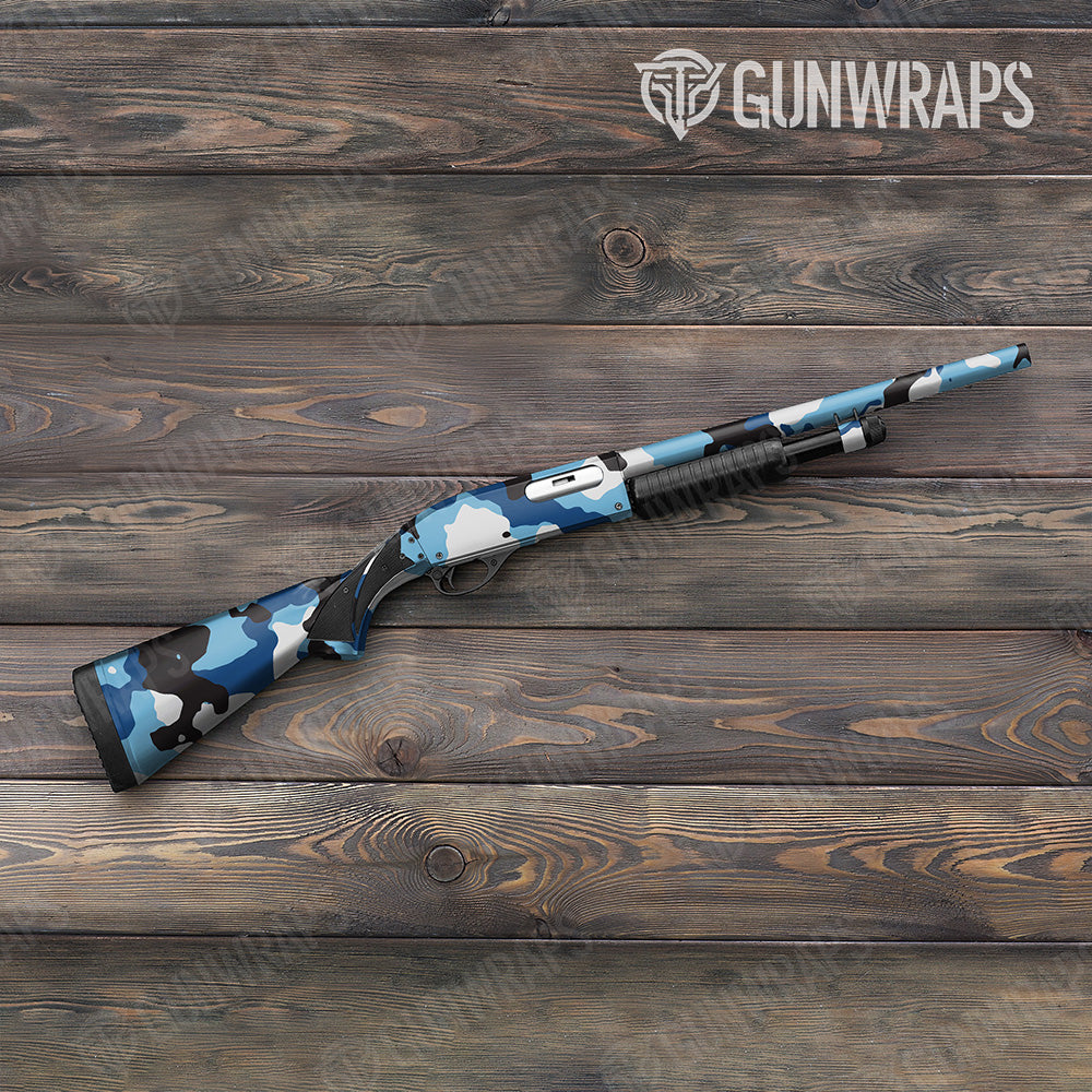 Shotgun Cumulus XL Baby Blue Camo Gun Skin Vinyl Wrap