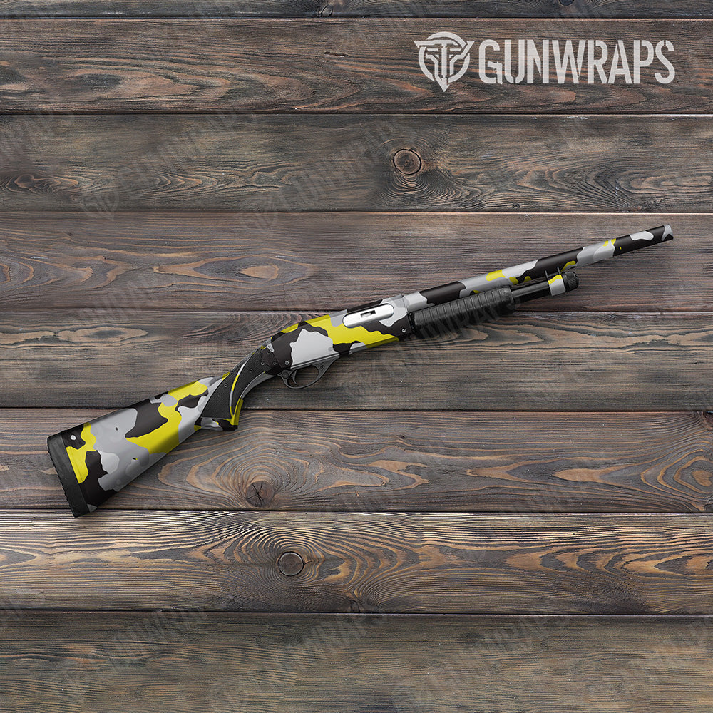 Shotgun Cumulus XL Yellow Tiger Camo Gun Skin Vinyl Wrap