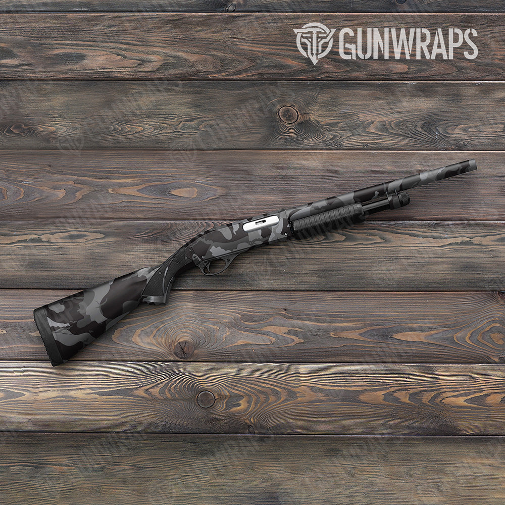 Shotgun Ragged XL Midnight Camo Gun Skin Vinyl Wrap