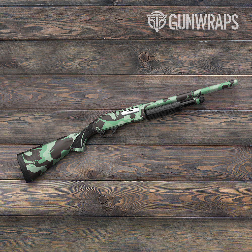 Shotgun Ragged XL Mint Chocolate Chip Camo Gun Skin Vinyl Wrap