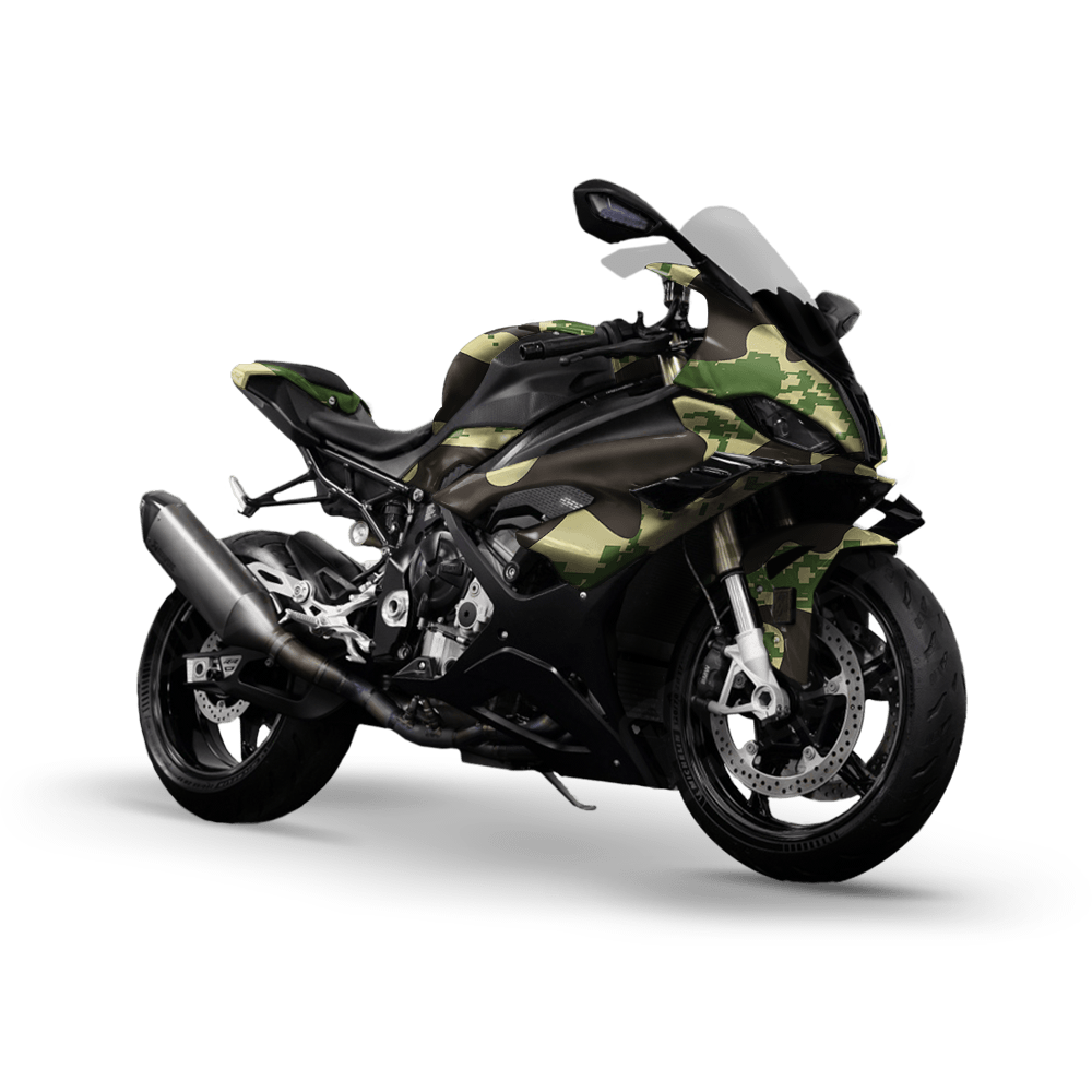 Compound Jungle Camo Sports Bike Vinyl Wrap