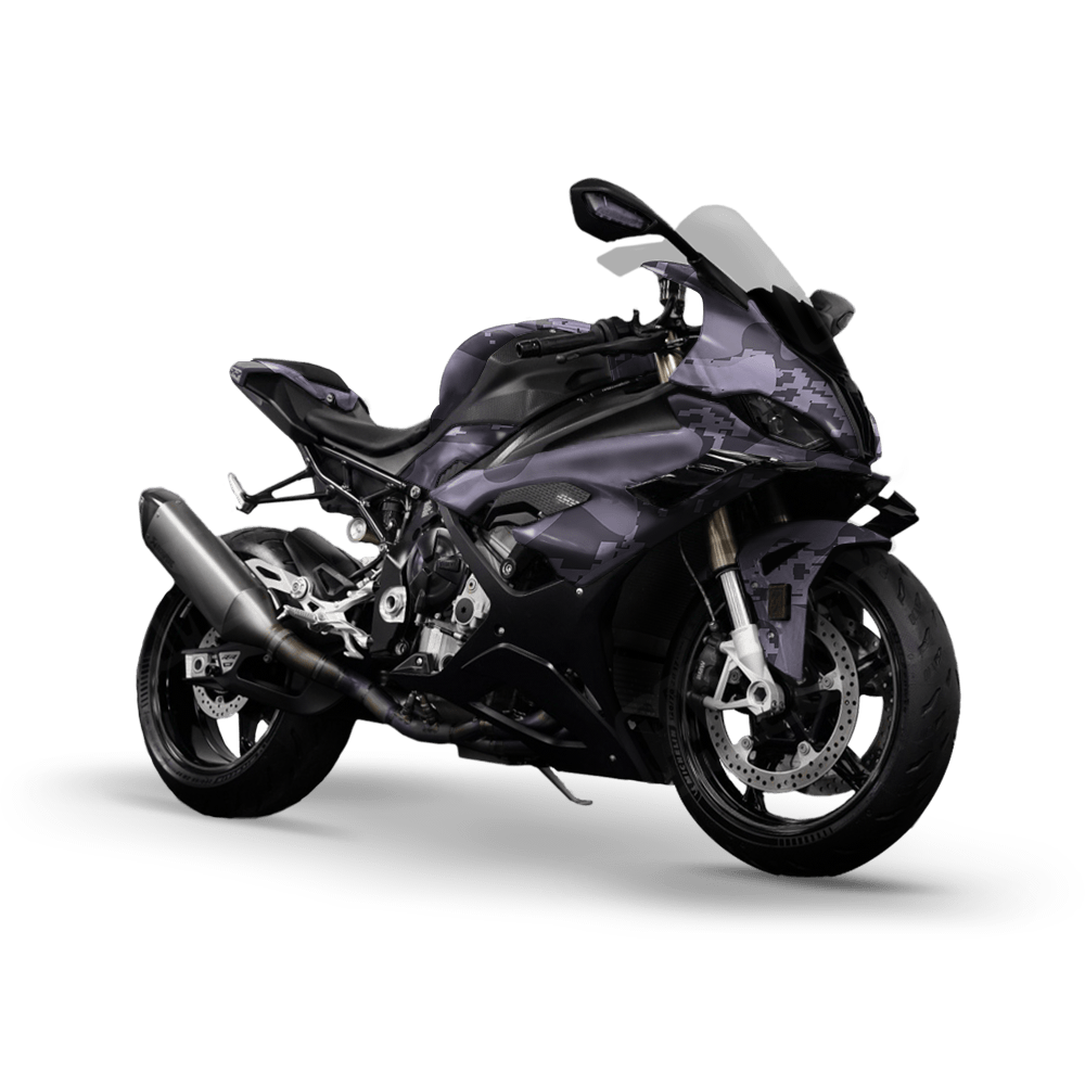 Compound Lilac Camo Sports Bike Vinyl Wrap
