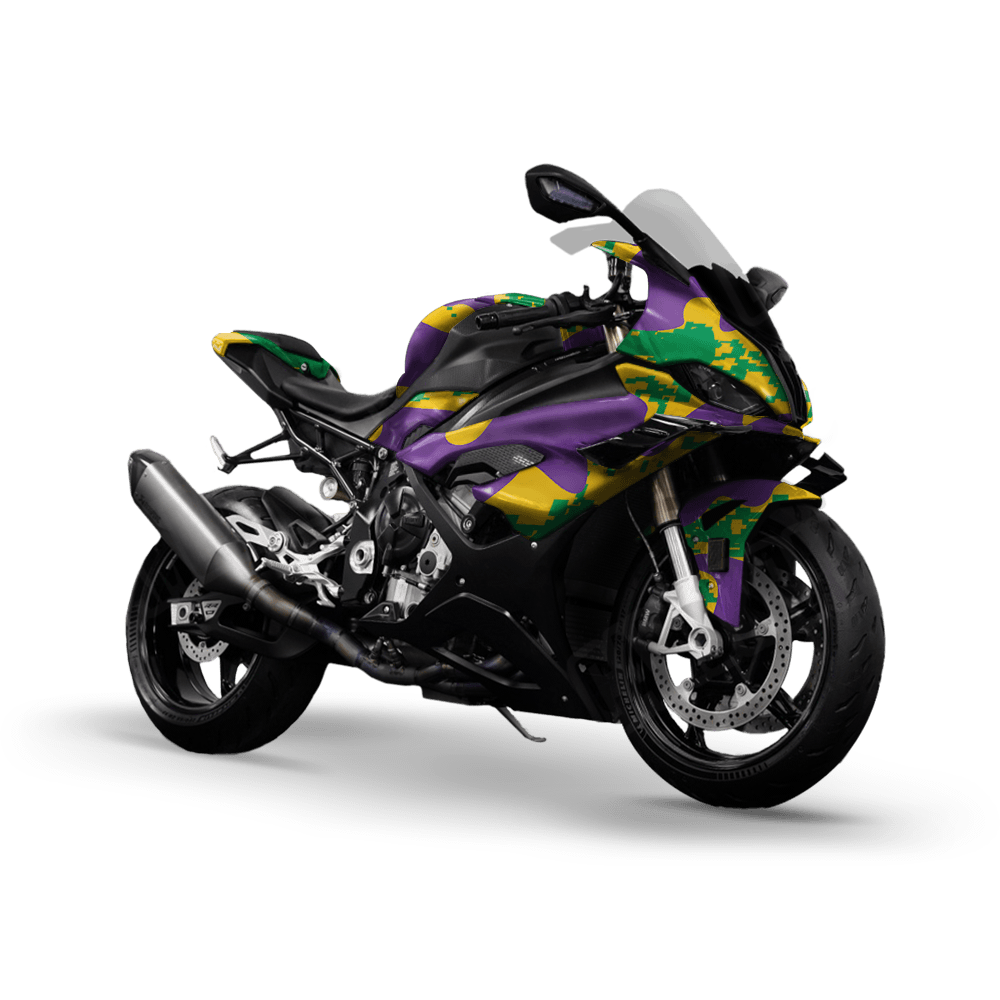 Compound Mardi Gras Camo Sports Bike Vinyl Wrap