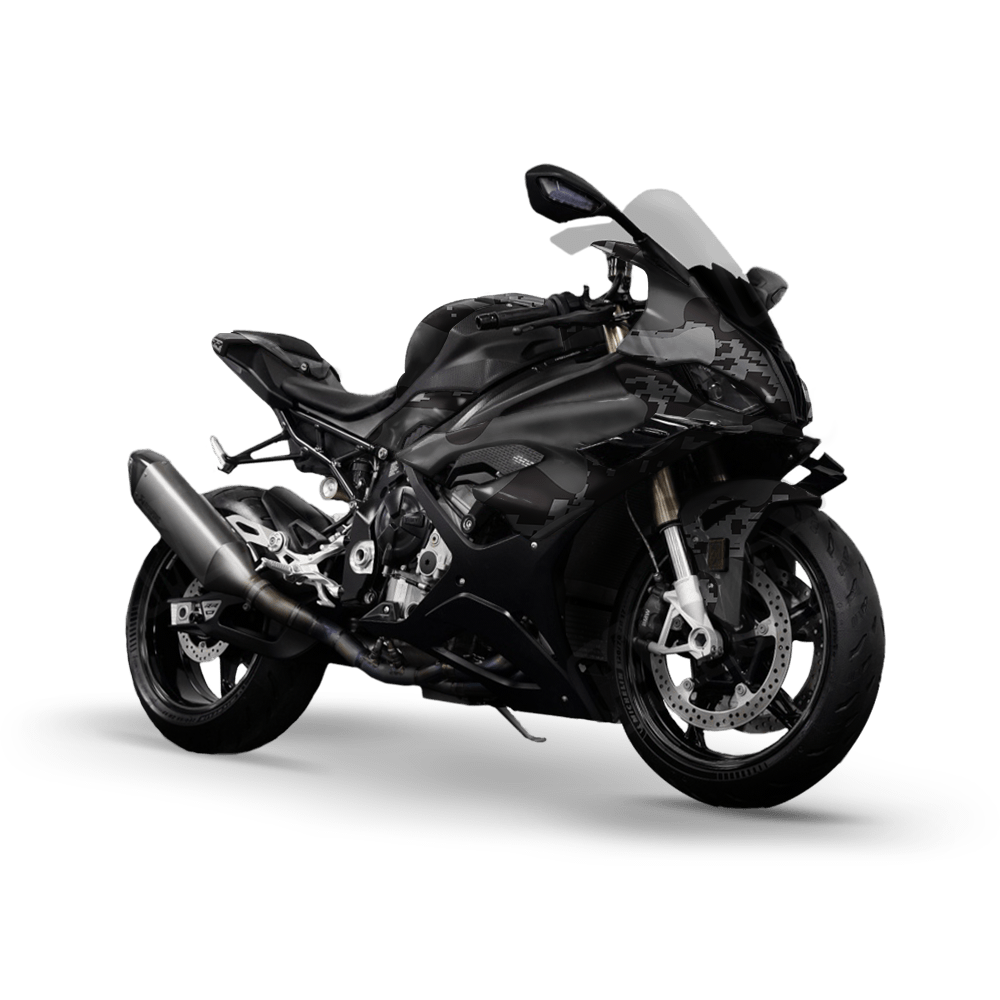 Compound Midnight Camo Sports Bike Vinyl Wrap