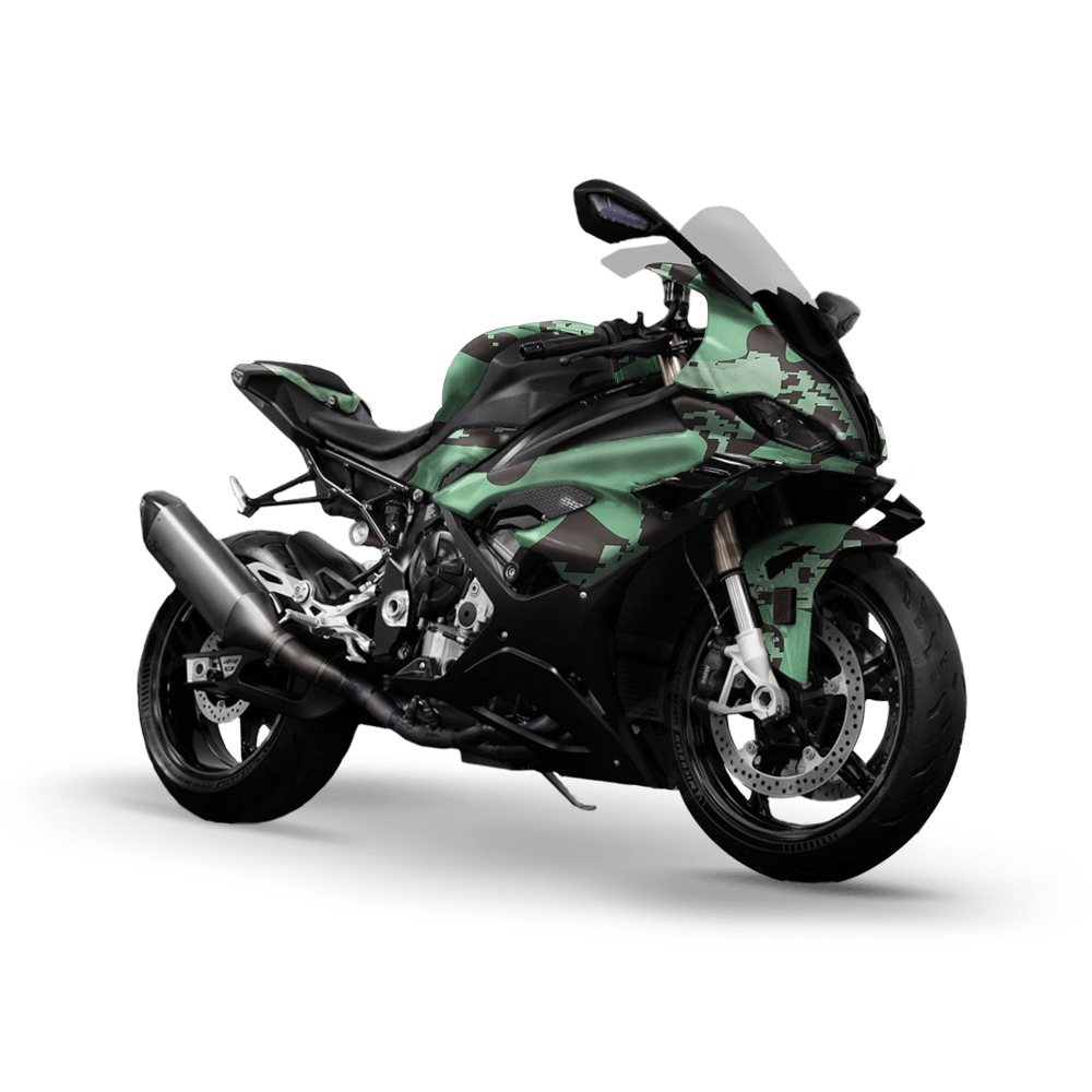 Compound Mint Chocolate Chip Camo Sports Bike Vinyl Wrap
