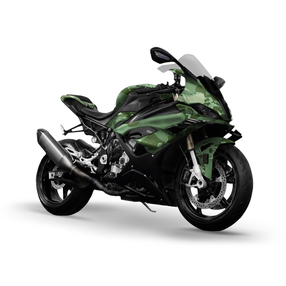Compound Pistachio Camo Sports Bike Vinyl Wrap
