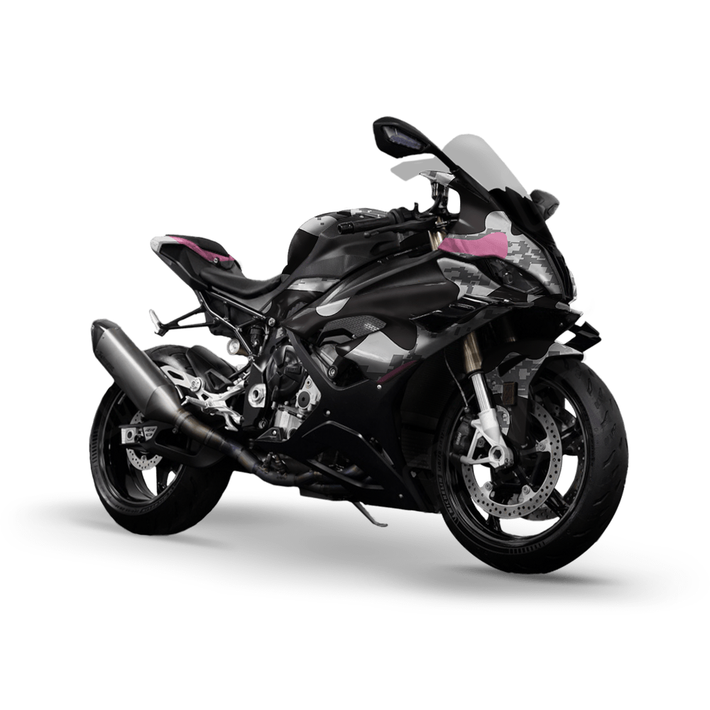 Compound Urban Pink Camo Sports Bike Vinyl Wrap