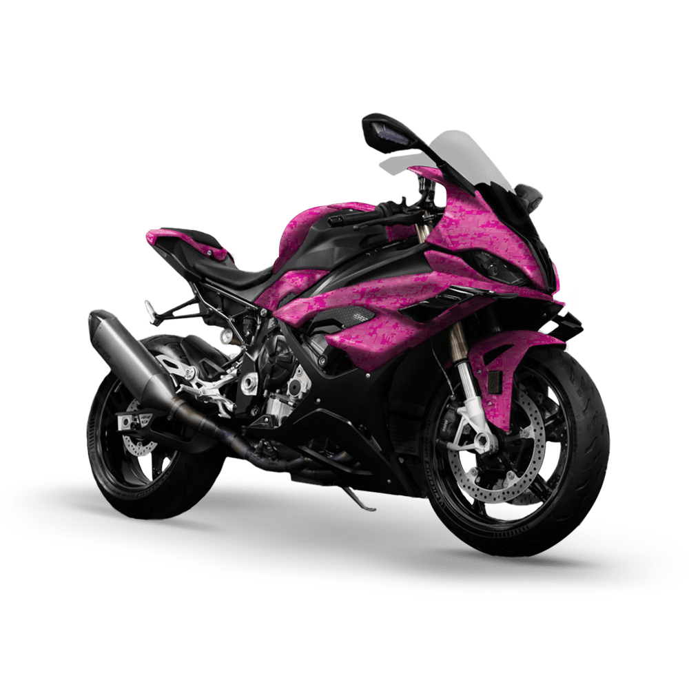 Digital Elite Magenta Camo Sports Bike Vinyl Wrap