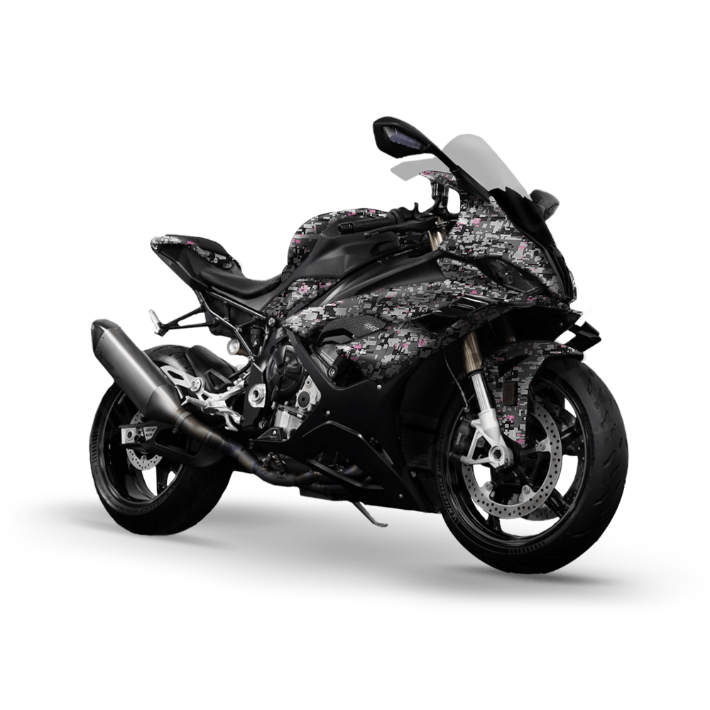 Digital Urban Pink Camo Sports Bike Vinyl Wrap