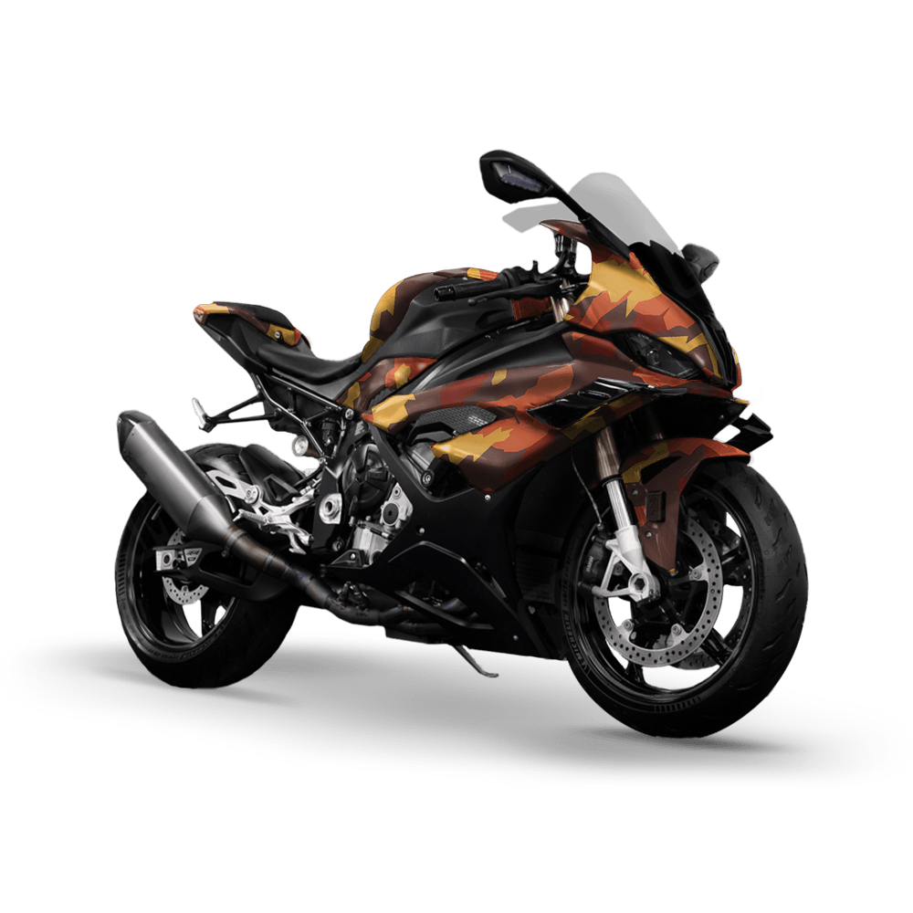 Erratic Autumn Camo Sports Bike Vinyl Wrap