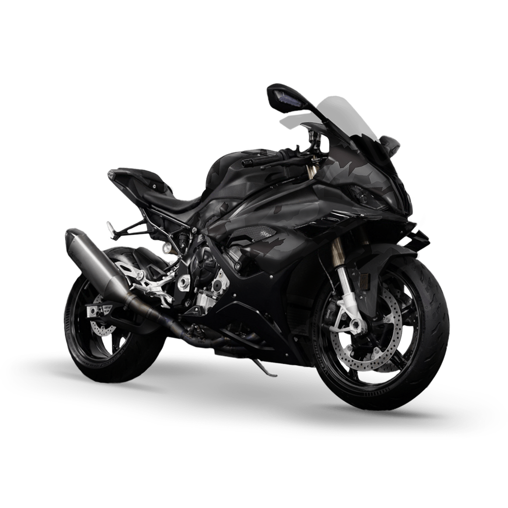 Erratic Elite Black Camo Sports Bike Vinyl Wrap