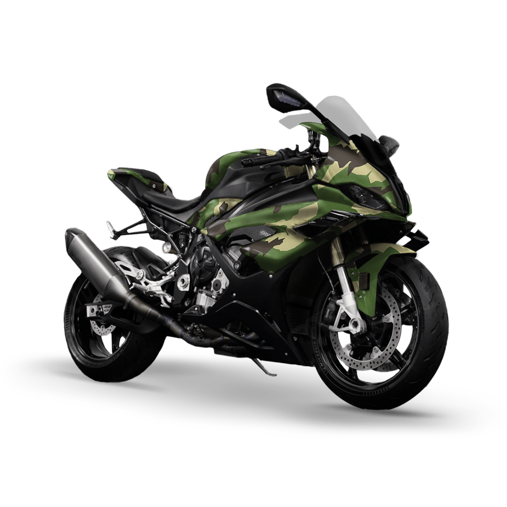 Erratic Jungle Camo Sports Bike Vinyl Wrap