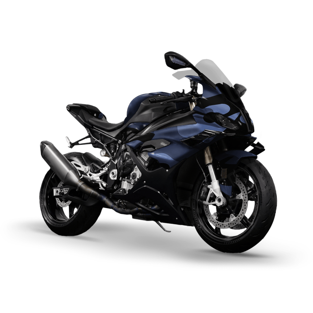 Jumbo Classic Blue Midnight Camo Sports Bike Vinyl Wrap