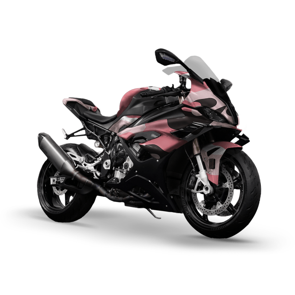 Jumbo Classic Pink Camo Sports Bike Vinyl Wrap
