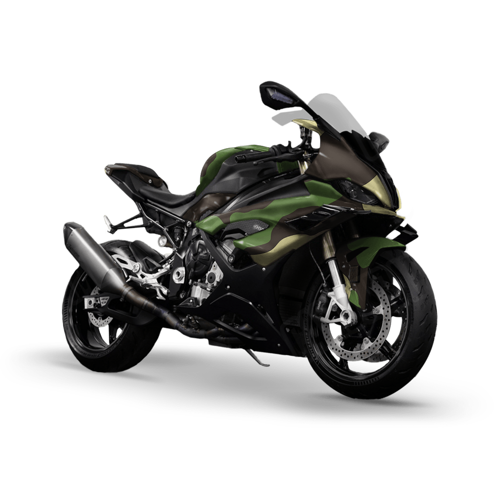 Jumbo Cumulus Jungle Camo Sports Bike Vinyl Wrap