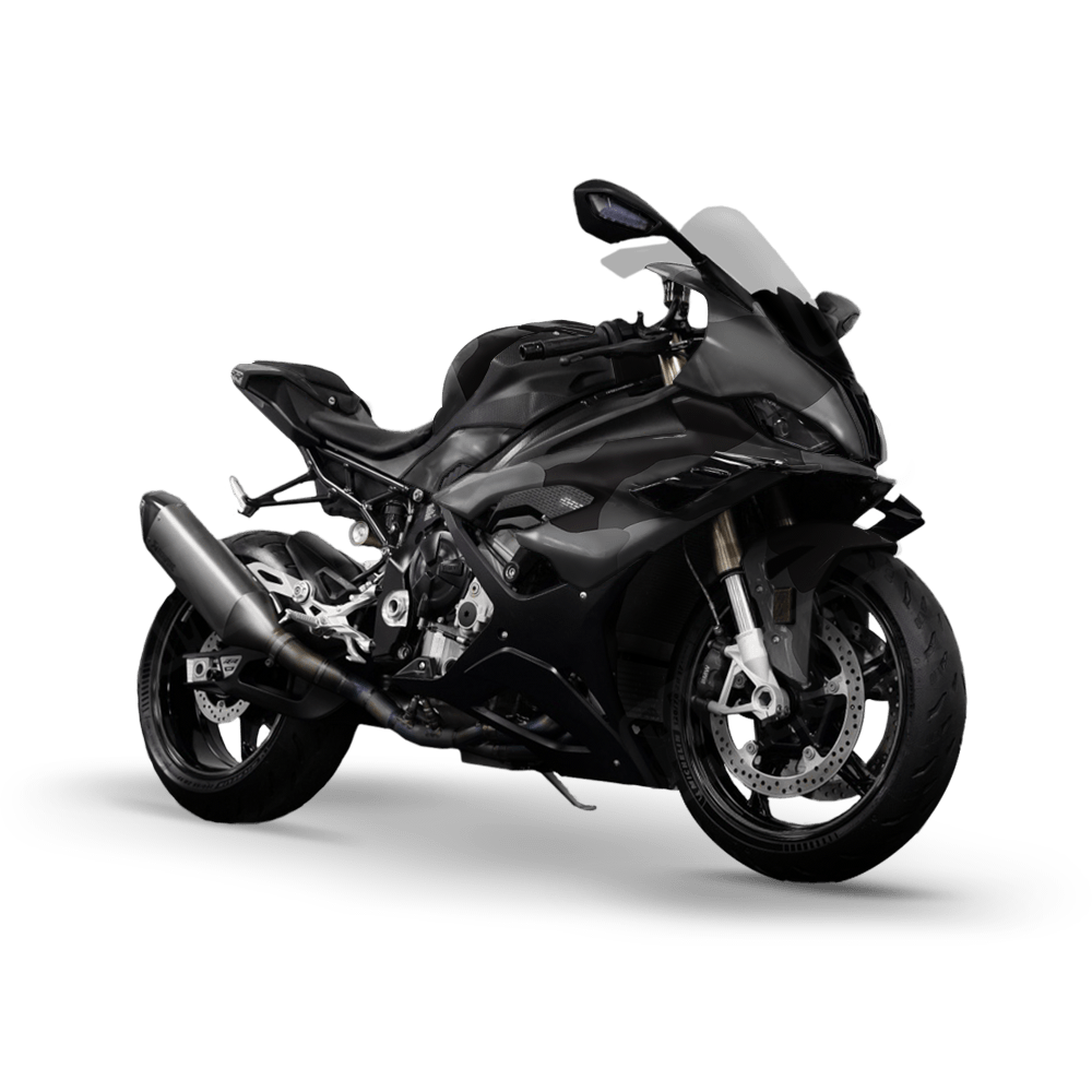 Jumbo Cumulus Midnight Camo Sports Bike Vinyl Wrap