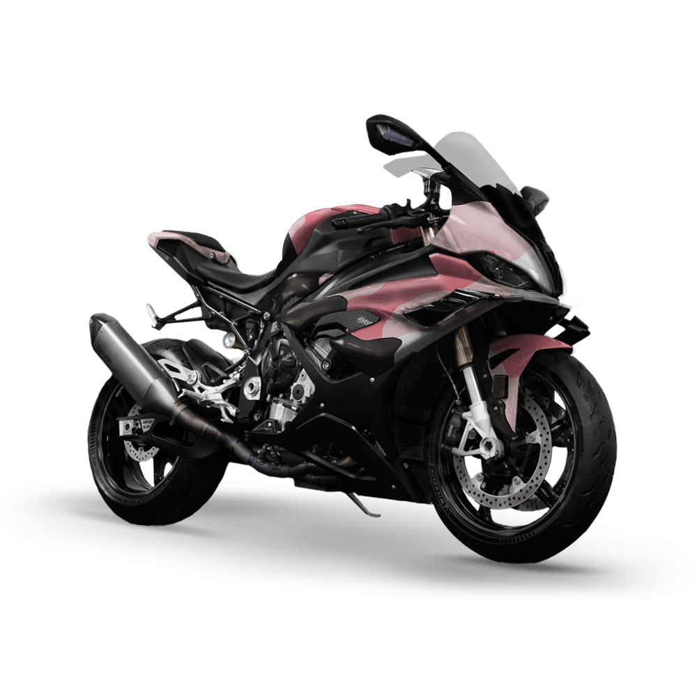 Jumbo Cumulus Pink Camo Sports Bike Vinyl Wrap