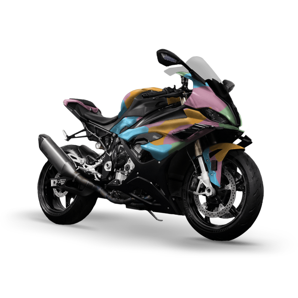 Jumbo Cumulus Sherbert Camo Sports Bike Vinyl Wrap