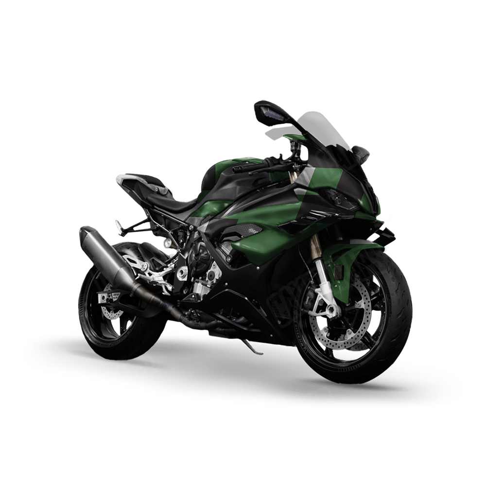 Pixel Green Tiger Sports Bike Wraps