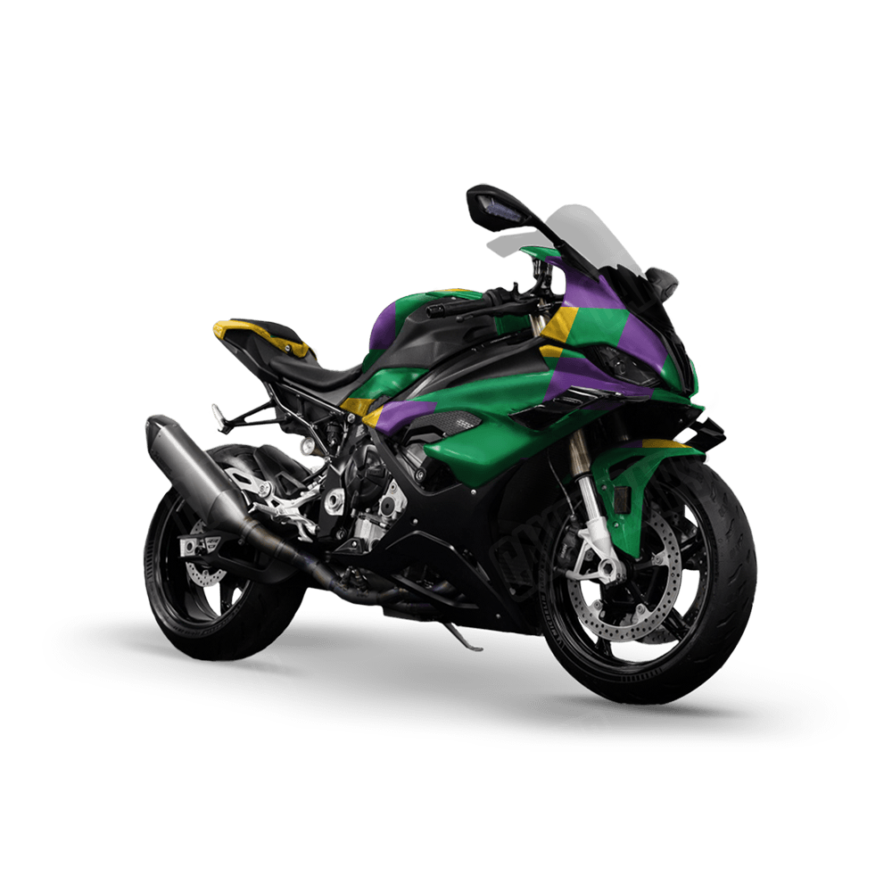 Pixel Mardi Gras Sports Bike Wraps