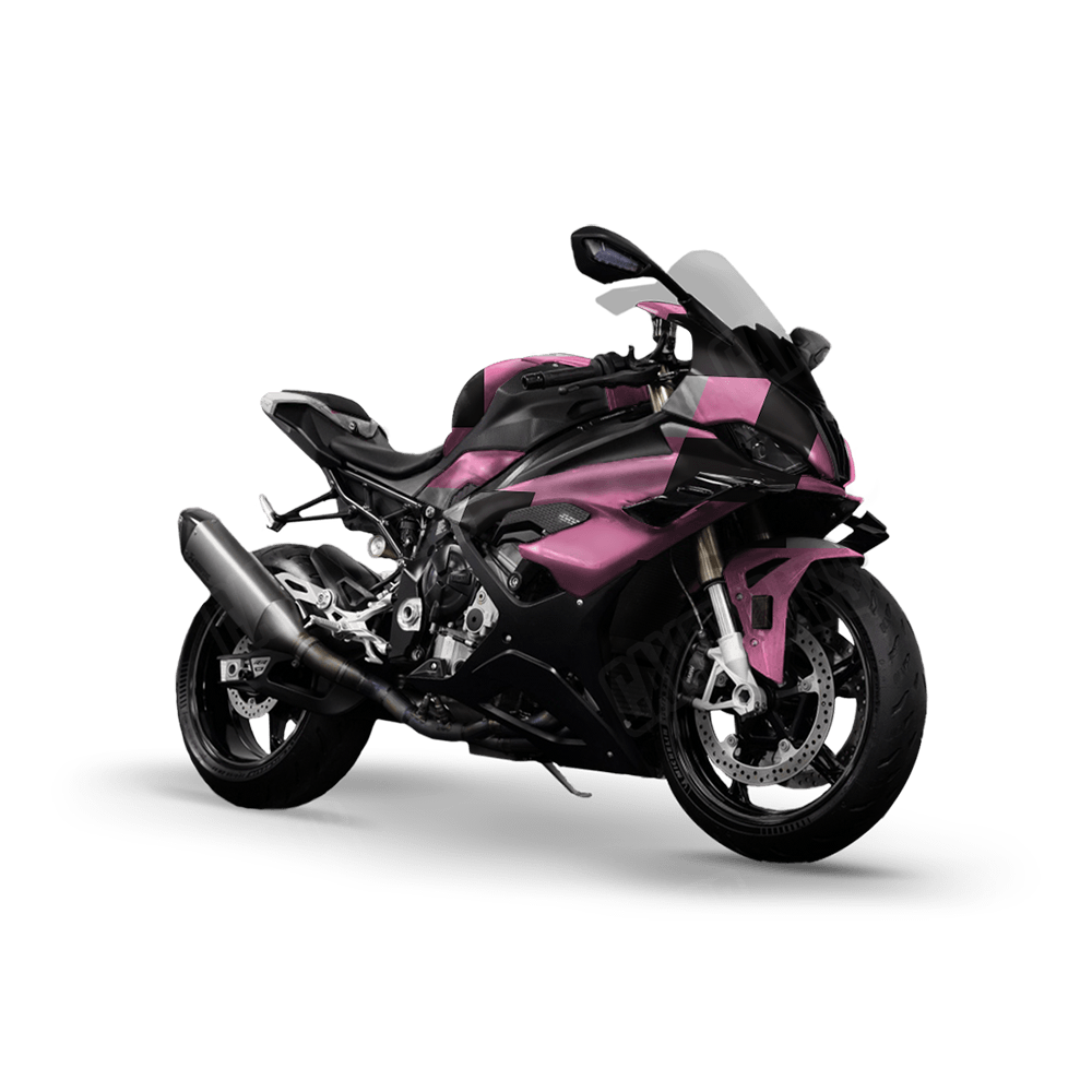 Pixel Pink Tiger Sports Bike Wraps